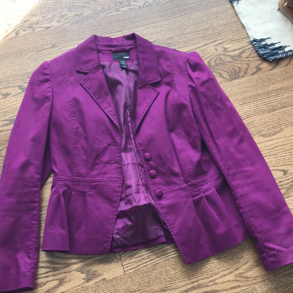 H&M purple blazer size 8
